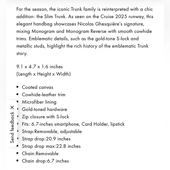 ❤️NWT LOUIS VUITTON SLIM TRUNK BAG M13147 - Picture 8 of 17